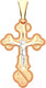 Миниатюра изображения товара Крестик из комбинированного золота ZORKA 410008.1.14K.B.REL