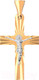 Миниатюра изображения товара Крестик из комбинированного золота ZORKA 410032.14K.B.REL