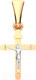 Миниатюра изображения товара Крестик из комбинированного золота ZORKA 430187.14K.B.REL