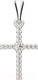Миниатюра изображения товара Крестик из белого золота ZORKA 440062.14K.W.REL (с фианитами)