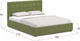 Миниатюра изображения товара Двуспальная кровать Moon Family 1251 / К004572