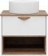 Миниатюра изображения товара Тумба под умывальник Brevita Bergen 60 / BER-07060-19-01-1Я (белый/темное дерево)