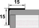 Миниатюра изображения товара Уголок отделочный КТМ-2000 У1515-3 (алюминий)