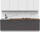 Миниатюра изображения товара Кухонный гарнитур Интермебель Микс Топ-9 2.6м (белый премиум/графит серый/дуб вотан)