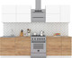 Миниатюра изображения товара Кухонный гарнитур Интермебель Микс Топ-37 2.2м (белый премиум/дуб крафт золотой/дуб вотан)