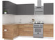Миниатюра изображения товара Кухонный гарнитур Интермебель Микс Топ-13 2.1x1.5м левая (графит серый/дуб крафт золотой/дуб вотан)