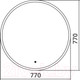 Миниатюра изображения товара Зеркало Silver Mirrors Monaco Gold D77 / LED-00002766
