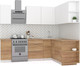 Миниатюра изображения товара Кухонный гарнитур Интермебель Микс Топ-17 1.9x1.7м правая (белый премиум/дуб крафт золотой/дуб вотан)