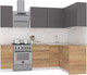 Миниатюра изображения товара Кухонный гарнитур Интермебель Микс Топ-21 1.9x1.42м правая (графит серый/дуб крафт золотой/дуб вотан)