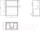 Миниатюра изображения товара Тумба под умывальник Dreja Slim 55 / 99.0400 (белый глянец)