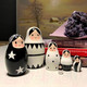 Миниатюра изображения товара Матрешка сувенирная Брестская Фабрика Сувениров Русские матрешки / 6313 (черный/белый)