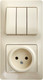 Миниатюра изображения товара Блок выключатель+розетка Systeme (Schneider) Electric Glossa GSL000276