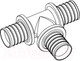 Миниатюра изображения товара Тройник Rehau Rautitan RX Ду 16-20-16 / 13777471001