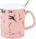Миниатюра изображения товара Кружка с ложкой Nouvelle Розовый мрамор / 1760174-2