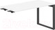 Миниатюра изображения товара Стол модульный Norden 140x70x75 / AG.115.WH.V.72.AN (антрацит/белый)