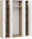 Миниатюра изображения товара Шкаф ТриЯ Сэнди комбинированный с 4-мя дверями (вяз благородный/белый)
