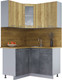 Миниатюра изображения товара Кухонный гарнитур Интерлиния Мила 12x13 (дуб золотой/бетон портленд/дуб бунратти)