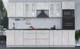 Миниатюра изображения товара Кухонный гарнитур Интерлиния Мила 3.2 ВТ (бетон лайт/бетон лайт/кастилло темный)