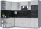 Миниатюра изображения товара Кухонный гарнитур Интерлиния Мила 1.68х2.6 левая (бетон лайт/бетон лайт/кастилло темный)