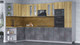 Миниатюра изображения товара Кухонный гарнитур Интерлиния Мила 1.68х3.4 левая (дуб золотой/бетон портленд/дуб бунратти)