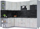 Миниатюра изображения товара Кухонный гарнитур Интерлиния Мила Лайт 1.68х2.6 левая (бетон лайт/бетон лайт/кастилло темный)