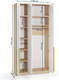 Миниатюра изображения товара Шкаф Soma Lord Gold 3-х створчатый 120x240 (дуб сонома/белый)