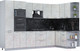 Миниатюра изображения товара Кухонный гарнитур Интерлиния Мила Лайт 1.68х3.2 правая (бетон лайт/бетон лайт/кастилло темный)
