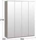 Миниатюра изображения товара Шкаф ТриЯ Либерти комбинированный / СМ-297.07.443 зеркальный (хадсон)
