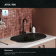 Миниатюра изображения товара Мойка кухонная Polygran Atol-760 (космос)