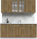 Миниатюра изображения товара Кухонный гарнитур Интерлиния Берес 2.0А (дуб вотан/дуб вотан/серый каспий)