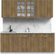 Миниатюра изображения товара Кухонный гарнитур Интерлиния Берес 2.1А (дуб вотан/дуб вотан/серый каспий)