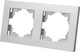 Миниатюра изображения товара Рамка для выключателей и розеток TDM Сенеж / SQ1816-0255 (серебристый металлик)