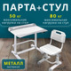 Миниатюра изображения товара Парта+стул Ника РСП1/С