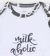 Миниатюра изображения товара Боди для малышей Rant Milk-Aholic С коротким рукавом / 6281 (белый, р.68)