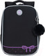 Миниатюра изображения товара Школьный рюкзак Grizzly RAw-496-1 (черный/лавандовый)