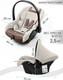 Миниатюра изображения товара Автокресло Amarobaby Baby Comfort / AB222008BC/38 (светло-бежевый)