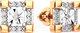 Миниатюра изображения товара Серьги из комбинированного золота ZORKA 3D00332.14K.B.ZZ (с бриллиантами)