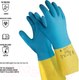 Миниатюра изображения товара Перчатки защитные Jeta Safety К80 Щ50 / JNE711-09-L (р.9/L, желтый/голубой)