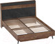 Миниатюра изображения товара Двуспальная кровать Мебельград Браун 160x200 (таксония/мрамор неро маркина)