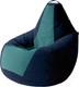 Миниатюра изображения товара Бескаркасное кресло Kreslomeshki Груша Kombo XXL / GKV-130x90-TSBI (темно-синий/бирюза)