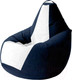 Миниатюра изображения товара Бескаркасное кресло Kreslomeshki Груша Kombo XXL / GKV-130x90-TSB (темно-синий/белый)