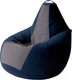 Миниатюра изображения товара Бескаркасное кресло Kreslomeshki Груша Kombo XXL / GKV-130x90-TSA (темно-синий/антрацит)