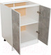 Миниатюра изображения товара Шкаф-стол кухонный Компас-мебель КС-001-5Д1 600мм (белый/бетон)