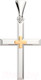 Миниатюра изображения товара Крестик из серебра ZORKA 0430271.G14K (с золотой вставкой)