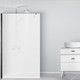 Миниатюра изображения товара Душевая стенка Saniteco Walk-In SN-W6TB120 (120x200, прозрачное стекло, черный профиль)