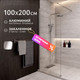 Миниатюра изображения товара Душевая стенка Saniteco Walk-In SN-W6TC100 (100x200, прозрачное стекло, хромированный профиль)
