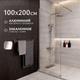 Миниатюра изображения товара Душевая стенка Saniteco Walk-In SN-W6TC100 (100x200, прозрачное стекло, хромированный профиль)