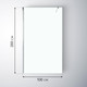 Миниатюра изображения товара Душевая стенка Saniteco Walk-In SN-W6TC100 (100x200, прозрачное стекло, хромированный профиль)