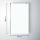 Миниатюра изображения товара Душевая стенка Saniteco Walk-In SN-W6TC110 (110x200, прозрачное стекло, хромированный профиль)