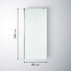 Миниатюра изображения товара Душевая стенка Saniteco Walk-In SN-W6MC80 (80x200, матовое стекло, хромированный профиль)